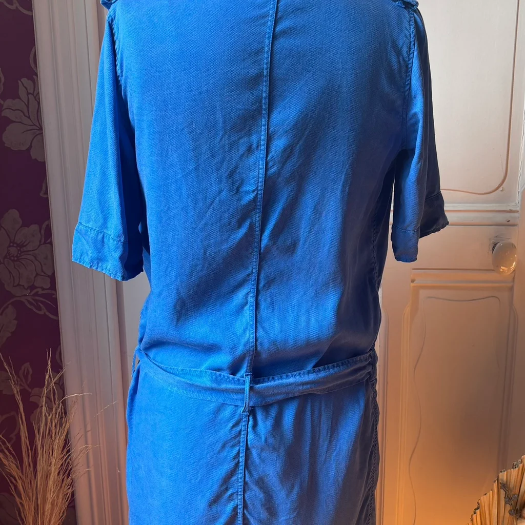 🌊 Conjunto vestido + chaqueta fluida azul – Talla 38 (modelo Cali) cop copine – photo 3